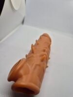 Silicone textured personal wellness sleeve – soft stretchable stimulation cover for men’s private self-care